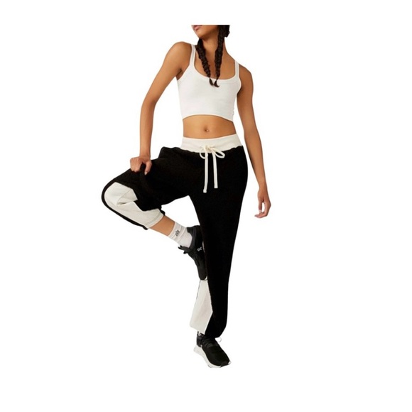 FP Movement by Free People Pants - FP Movement Black and White Cuddle Up Joggers NWOT